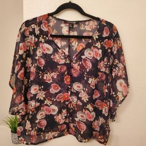 Sheer Floral Top